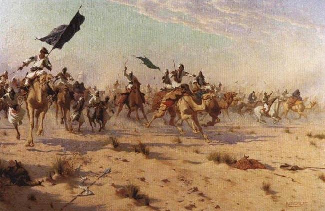 Robert Talbot Kelly The Flight of the Khalifa after his defeat at the battle of Omdurman, 2nd September 1898